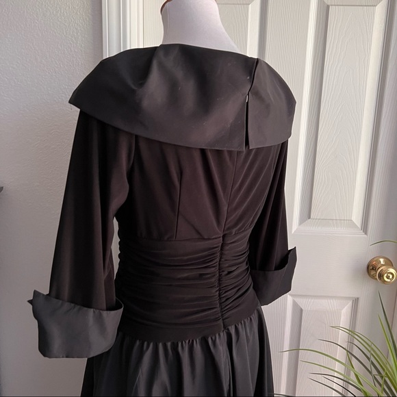 Eliza J Shawl Collar Full Skirt Dress - Picture 6 of 7